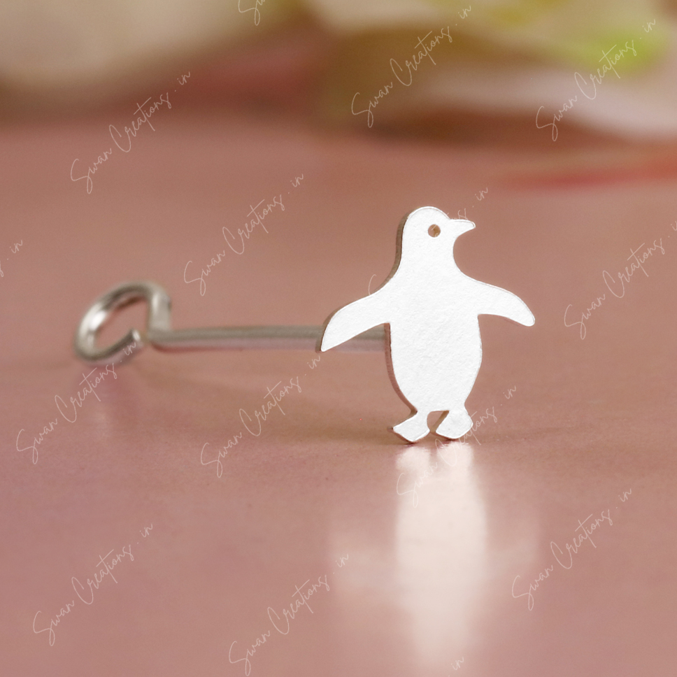 penguin-swancreations-impressions-babyproducts-bindistamps-pottuachu-chukkapulla-925silver-SCIMB03 PENGUIN - Image 1