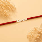 925 SILVER ELEGANT NAME RAKHI WITH CROWN