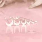 925 Silver Classic Crescent - Set of 6