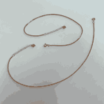 925 rose gold plated box chain anklet