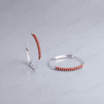 925 SILVER BABY BANGLE - Helix Red