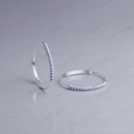 925 SILVER BABY BANGLE - Twisty Blue
