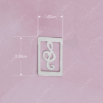 925 SILVER BOOKMARK - FRAMED TREBLE CHARM - Image 2