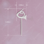 925 SILVER BOOKMARK - BUGLE - Image 2