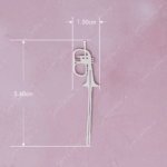 925 SILVER BOOKMARK - TRUMPET - Image 2