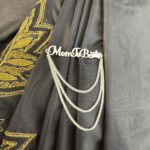 925 Silver Script Brooch - Triple Drop