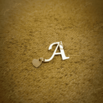 LETTER HEART PENDANT(925 SILVER) - Image 2