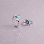 925 SILVER ADJUSTABLE TOE RINGS - Crystal Wings