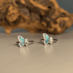 925 SILVER ADJUSTABLE TOE RINGS - Crystal Wings - Image 2