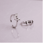 925 SILVER ADJUSTABLE TOE RINGS - Moon Butterfly
