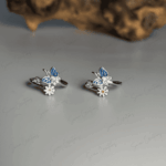 925 SILVER ADJUSTABLE TOE RINGS -Sapphire Bloom - Image 2