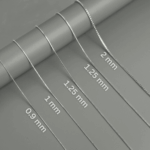 925 SILVER BOX CHAIN - 1mm - Image 3