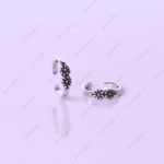 925 SILVER ADJUSTABLE TOE RINGS - ANTIQUE BLOOM