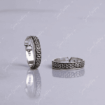 925 SILVER ADJUSTABLE TOE RINGS - CURVY BAND