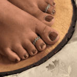 925 SILVER ADJUSTABLE TOE RINGS - DUSKY DIAMOND - Image 2