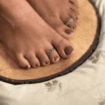 925 SILVER ADJUSTABLE TOE RINGS - DUSKY HEART - Image 2