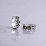 925 SILVER ADJUSTABLE TOE RINGS - FLORAL BAND