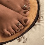 925 SILVER ADJUSTABLE TOE RINGS – MANGO MOTIF - Image 2