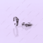925 SILVER ADJUSTABLE TOE RINGS - MUTED BLOOM