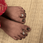 925 SILVER ADJUSTABLE TOE RINGS - SILVER SAPPHIRE - Image 2