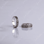 925 SILVER ADJUSTABLE TOE RINGS - SOFT SWIRL