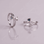 925 SILVER ADJUSTABLE TOE RINGS - BLUE FROST