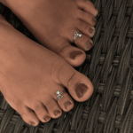925 SILVER ADJUSTABLE TOE RINGS - BLUE FROST - Image 2