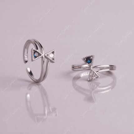 925 SILVER ADJUSTABLE TOE RINGS - BLUE FROST