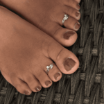 925 SILVER ADJUSTABLE TOE RINGS - BLUE IVY - Image 2