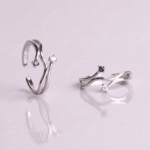 925 SILVER ADJUSTABLE TOE RINGS - BLUE SPARK