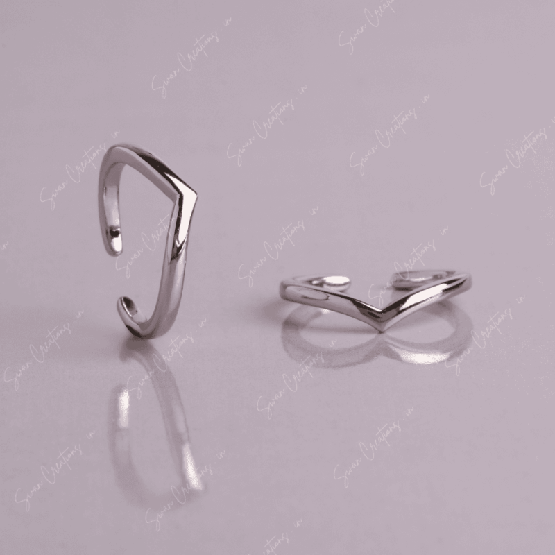 925 SILVER ADJUSTABLE TOE RINGS - CLASSIC CURVE - Swan Creations
