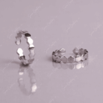 925 SILVER ADJUSTABLE TOE RINGS - HEXA LINE