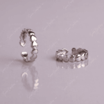 925 SILVER ADJUSTABLE TOE RINGS - LOVE LINE