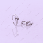 925 SILVER ADJUSTABLE TOE RINGS - HEART DUO