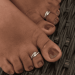 925 SILVER ADJUSTABLE TOE RINGS - HEART DUO - Image 2
