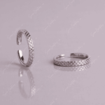 925 SILVER ADJUSTABLE TOE RINGS - SILVER BLOCKS