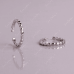 925 SILVER ADJUSTABLE TOE RINGS - SILVER PEBBLE