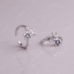 925 SILVER ADJUSTABLE TOE RINGS - SILVER SAPPHIRE