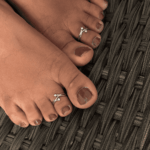 925 SILVER ADJUSTABLE TOE RINGS - SNOW SPARK - Image 2