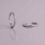 925 SILVER ADJUSTABLE TOE RINGS - SPIRAL LINE