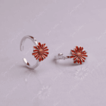 925 SILVER ADJUSTABLE TOE RINGS - SUN PETAL
