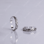925 SILVER ADJUSTABLE TOE RINGS - WAVY BAND