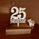 925 SILVER - SILVER ANNIVERSARY CAKE TOPPER - Image 3