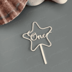 925 SILVER - STAR ONE CAKE TOPPER - Image 2
