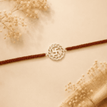 925 SILVER FLORAL SWASTIK RAKHI