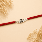 925 SILVER DESIGNER RAKHI WITH WINGS & CROWN