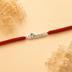 925 SILVER DESIGNER RAKHI WITH STARS & CROWN