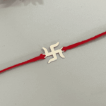 925 SILVER SIMPLE SWASTIK RAKHI - Image 2
