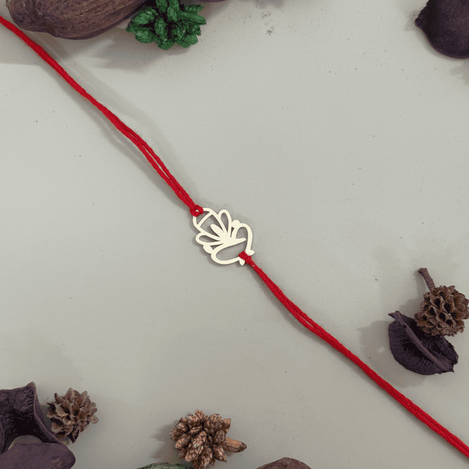 vinaayak rakhi_925 silver rakhis_rakhis for raksha bandhan_rakis_silver rakhis_gifts_raksha bandhan_special rakhis_brother sister gifts (2) 925 SILVER VINAYAK RAKHI - Image 1